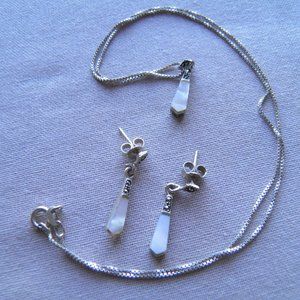 Sterling Silver Earrings & necklace